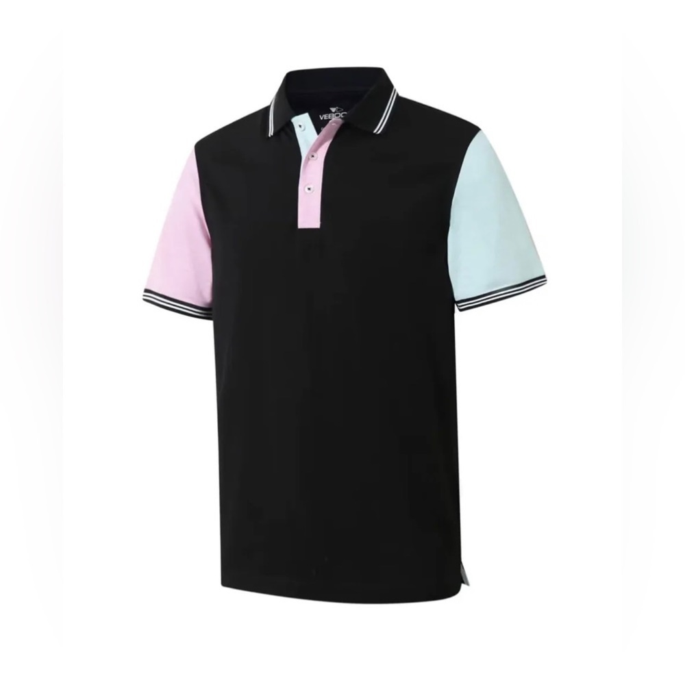 VEBOON Men's Polo Shirts Short Sleeve Cotton Blend Pique Moisture Wicking 3XL